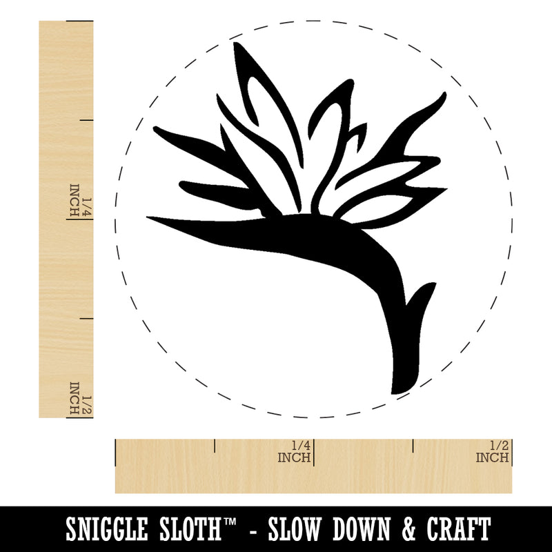 Bird of Paradise Tropical Flower Flora Rubber Stamp for Stamping Crafting Planners