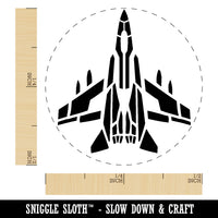 Fighter Jet War Plane Combat Vehicle with Missiles Rubber Stamp for Stamping Crafting Planners