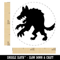 Werewolf Monster Wolf Man Silhouette Halloween Rubber Stamp for Stamping Crafting Planners
