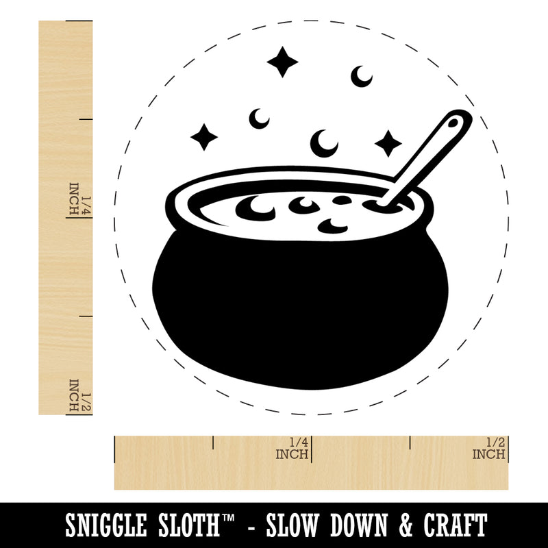 Witch's Bubbling Cauldron Magic Halloween Rubber Stamp for Stamping Crafting Planners