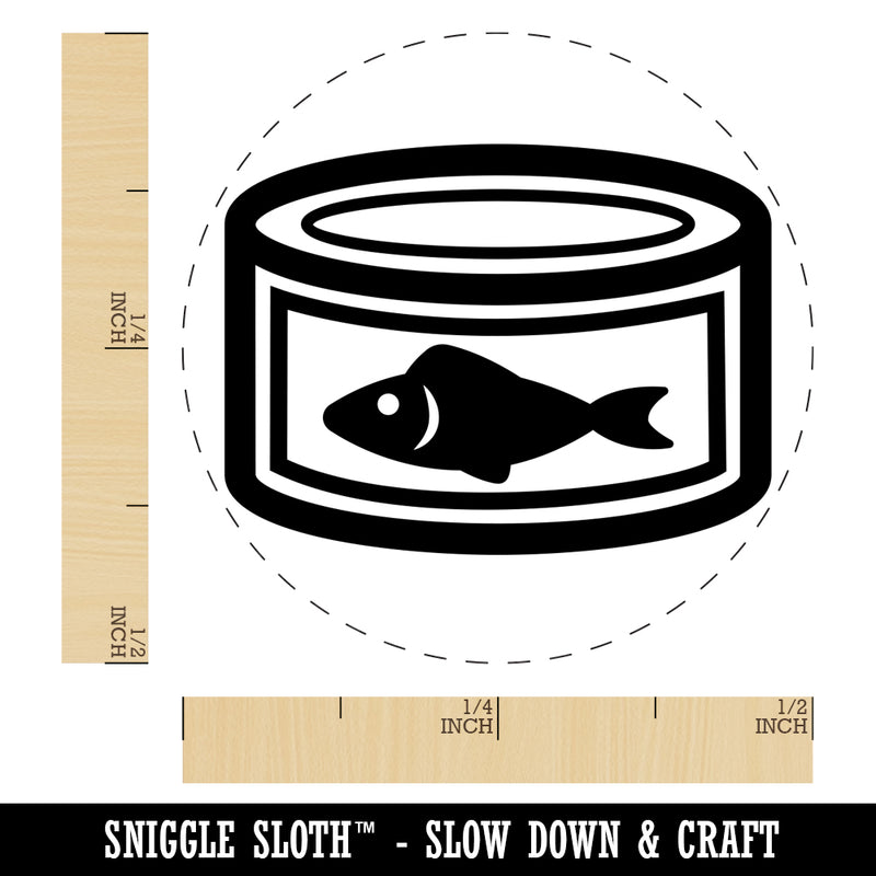 Can of Tuna Fish Rubber Stamp for Stamping Crafting Planners