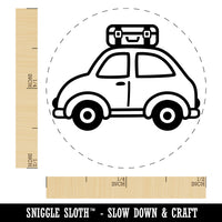 Cute Car with Suitcase Road Trip Travel Rubber Stamp for Stamping Crafting Planners