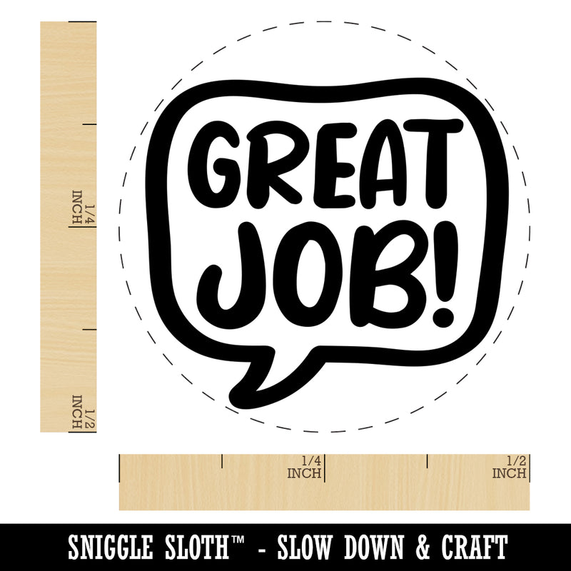 Great Job Talk Speech Bubble Teacher Rubber Stamp for Stamping Crafting Planners