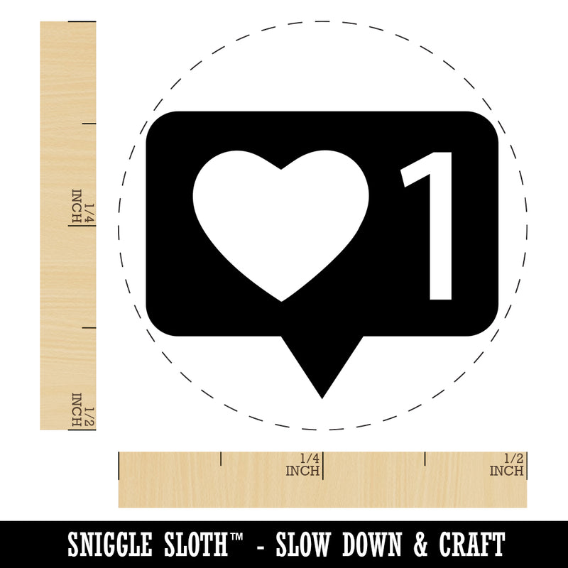 Like Heart Plus One Rubber Stamp for Stamping Crafting Planners