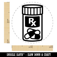 Prescription Pill Bottle Medicine Rubber Stamp for Stamping Crafting Planners