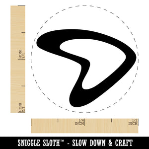 Retro Boomerang Rubber Stamp for Stamping Crafting Planners