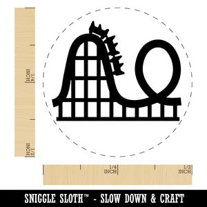 Roller Coaster Amusement Park Rubber Stamp for Stamping Crafting Planners