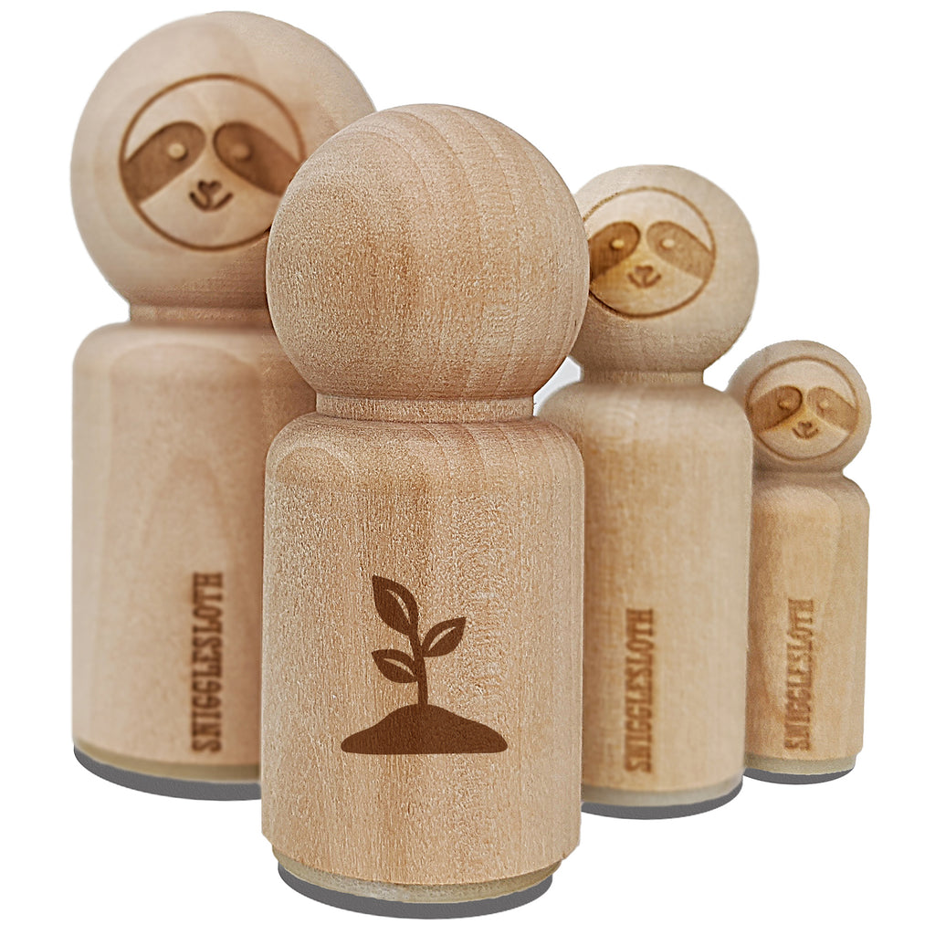 Seedling Growing Plant Rubber Stamp for Stamping Crafting Planners