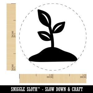 Seedling Growing Plant Rubber Stamp for Stamping Crafting Planners