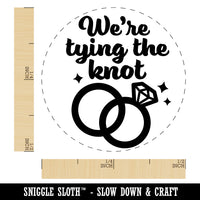 We're Tying the Knot Wedding Rings Rubber Stamp for Stamping Crafting Planners