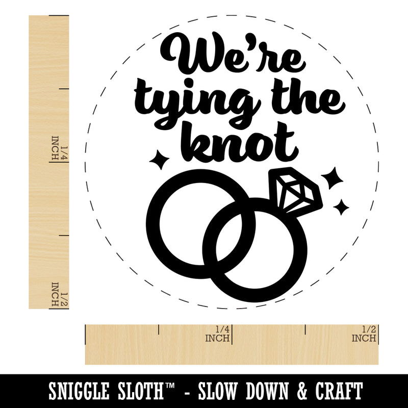 We're Tying the Knot Wedding Rings Rubber Stamp for Stamping Crafting Planners