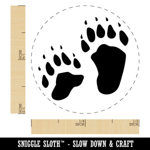 Bear Tracks Animal Paw Prints Rubber Stamp for Stamping Crafting Planners