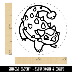 Chibi Ankylosaurus Dinosaur Rubber Stamp for Stamping Crafting Planners