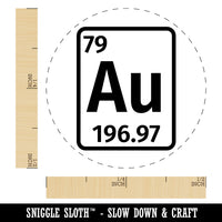Gold Periodic Table of Elements Science Chemistry Rubber Stamp for Stamping Crafting Planners