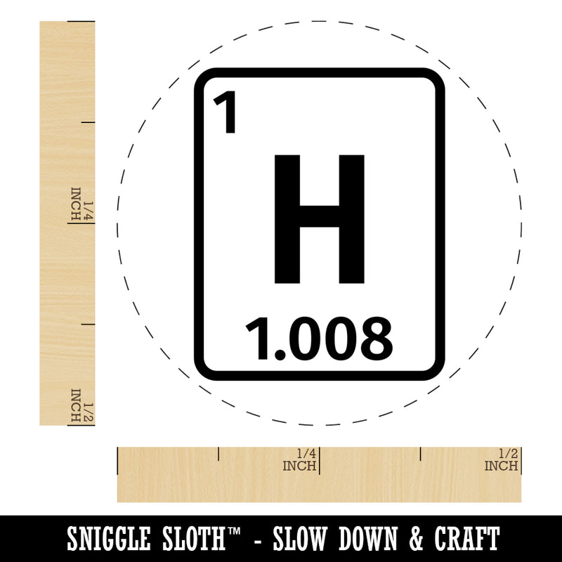Hydrogen Periodic Table of Elements Science Chemistry Rubber Stamp for Stamping Crafting Planners