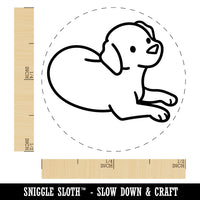 Labrador Retriever Laying Down Dog Rubber Stamp for Stamping Crafting Planners
