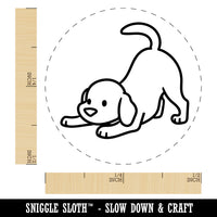 Labrador Retriever Play Bow Dog Rubber Stamp for Stamping Crafting Planners