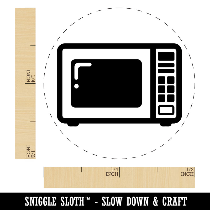 Microwave Kitchen Appliance Rubber Stamp for Stamping Crafting Planners