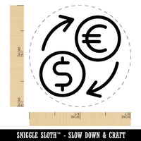 Money Exchange Euro to USD Dollar Rubber Stamp for Stamping Crafting Planners