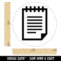 Notepad Piece of Paper Rubber Stamp for Stamping Crafting Planners