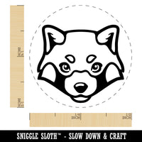 Red Panda Face Rubber Stamp for Stamping Crafting Planners