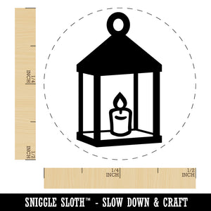 Vintage Lantern Candle with Flame Rubber Stamp for Stamping Crafting Planners