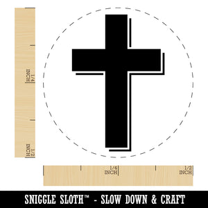 Cross with Shadow Christian Religion Rubber Stamp for Stamping Crafting Planners