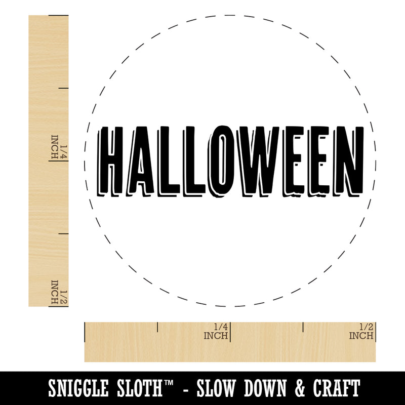 Halloween Drop Shadow Text Rubber Stamp for Stamping Crafting Planners