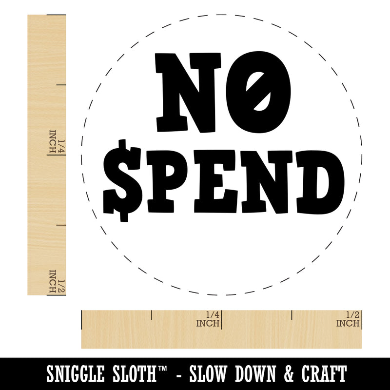 No Spend Money Spending Fun Text Rubber Stamp for Stamping Crafting Planners