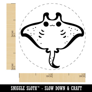 Sweet Kawaii Chibi Manta Ray Rubber Stamp for Stamping Crafting Planners