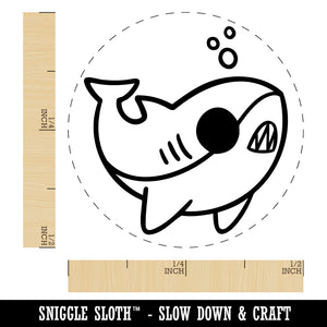 Sweet Kawaii Chibi Shark Rubber Stamp for Stamping Crafting Planners