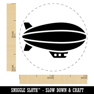 Blimp Dirigible Zeppelin Airship Silhouette Rubber Stamp for Stamping Crafting Planners