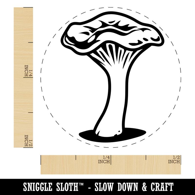 Chanterelle Mushroom Fungus Fungi Rubber Stamp for Stamping Crafting Planners