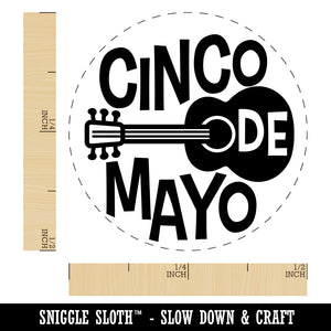 Cinco De Mayo Spanish Guitar Rubber Stamp for Stamping Crafting Planners