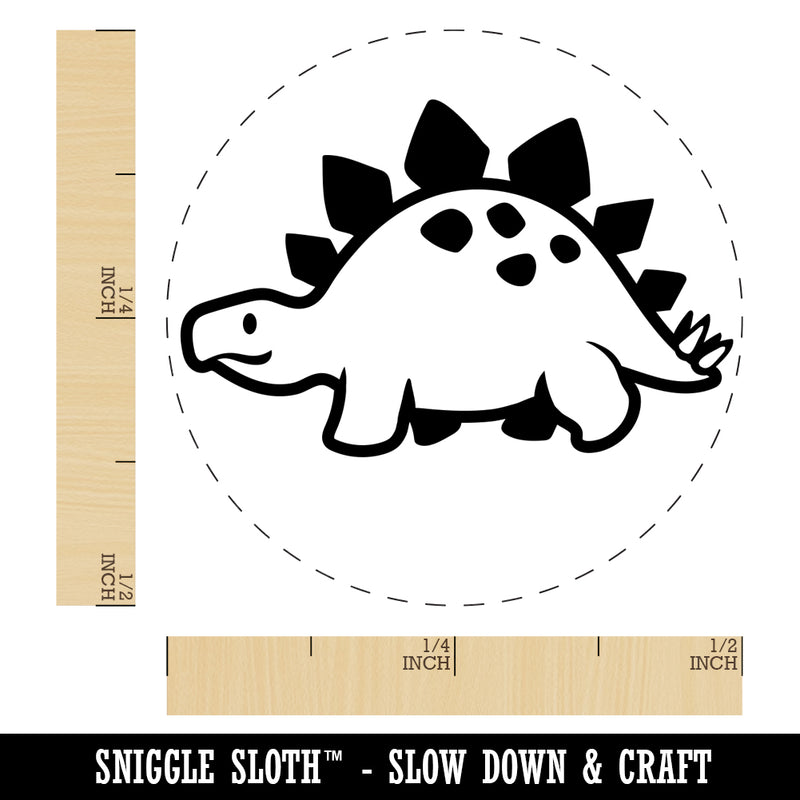 Cute Dinosaur Spiked Stegosaurus Rubber Stamp for Stamping Crafting Planners