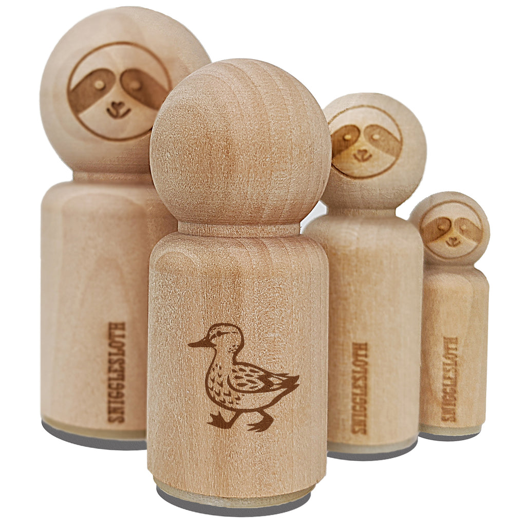 Cute Duck Walking Rubber Stamp for Stamping Crafting Planners