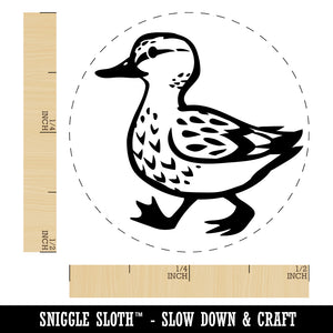 Cute Duck Walking Rubber Stamp for Stamping Crafting Planners