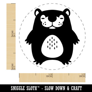 Cute Sleepy Baby Bear Rubber Stamp for Stamping Crafting Planners