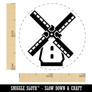 Dutch Windmill Rubber Stamp for Stamping Crafting Planners