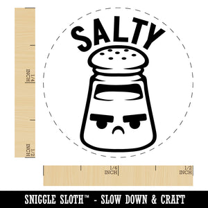 Kawaii Cute Salty Grumpy Salt Rubber Stamp for Stamping Crafting Planners