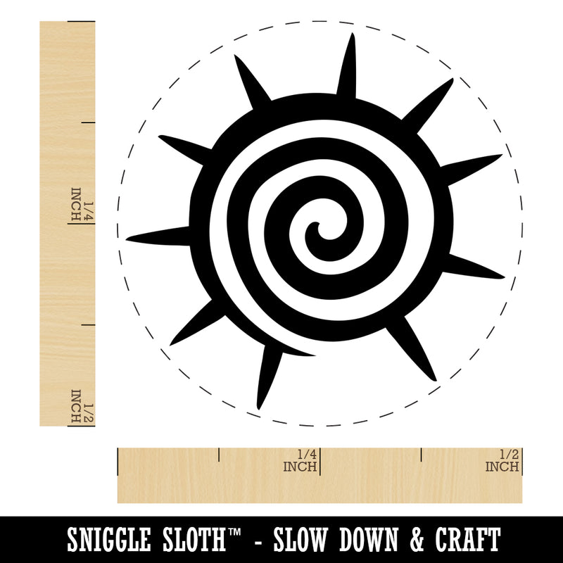 Southwest Native American Swirl Sun Rubber Stamp for Stamping Crafting Planners