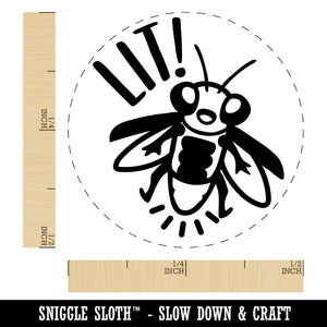 Lit Cute Firefly Insect Rubber Stamp for Stamping Crafting Planners