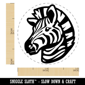 Striped Zebra Head Rubber Stamp for Stamping Crafting Planners