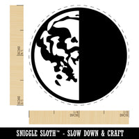 Third Last Quarter Moon Phase Rubber Stamp for Stamping Crafting Planners