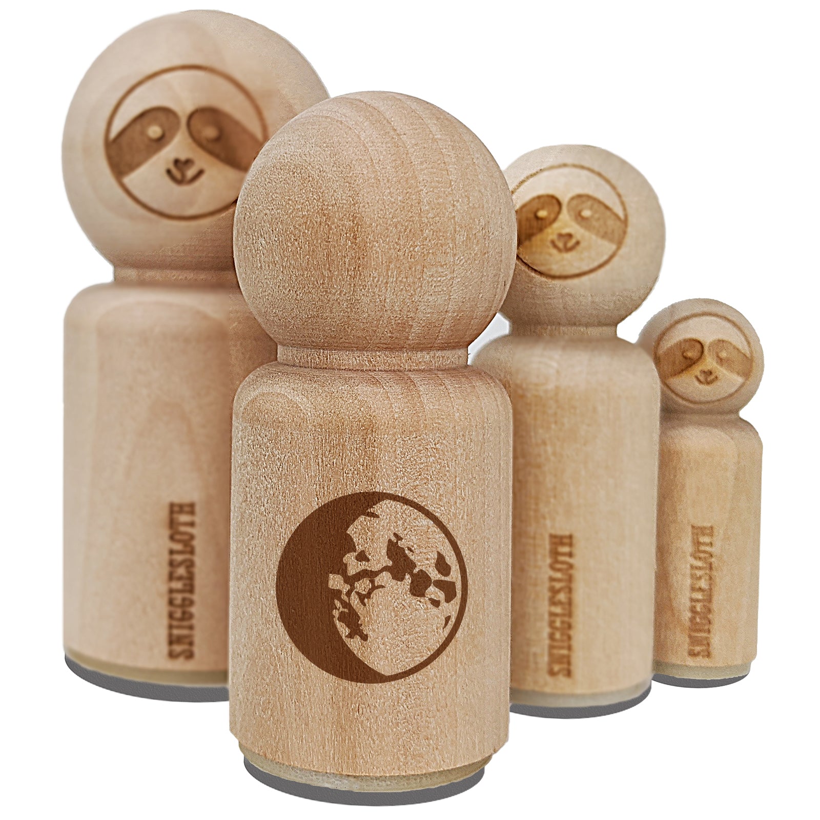 Waxing Gibbous Moon Phase Rubber Stamp for Stamping Crafting Planners