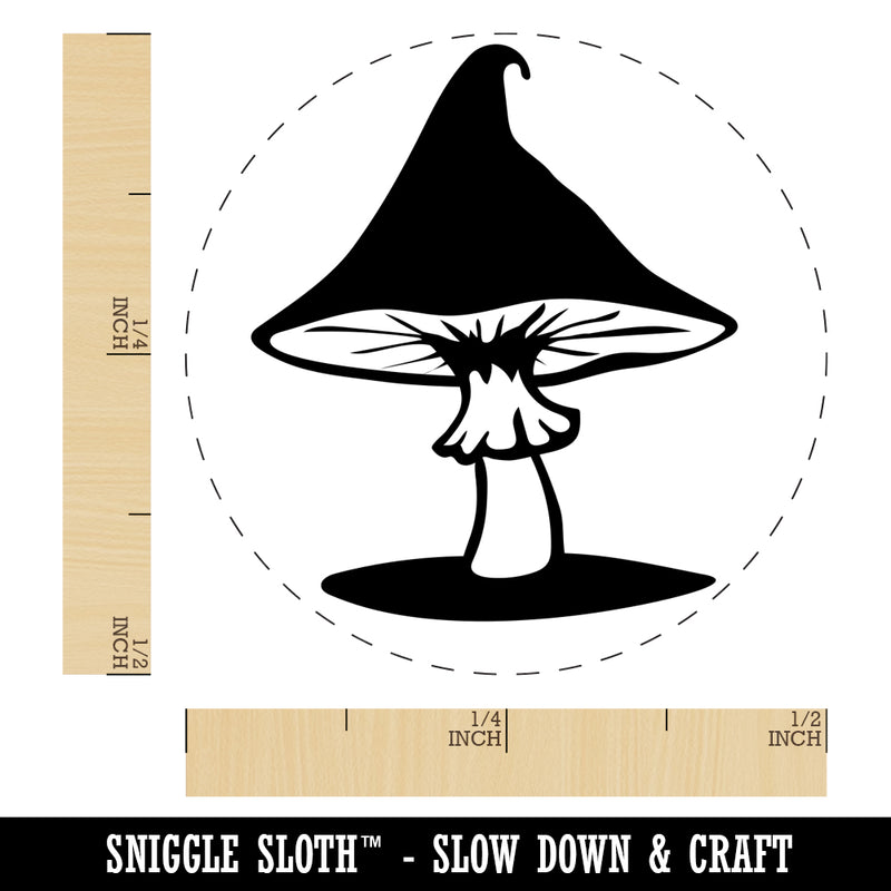 Whimsical Magical Wizard Cap Mushroom Fungi Rubber Stamp for Stamping Crafting Planners