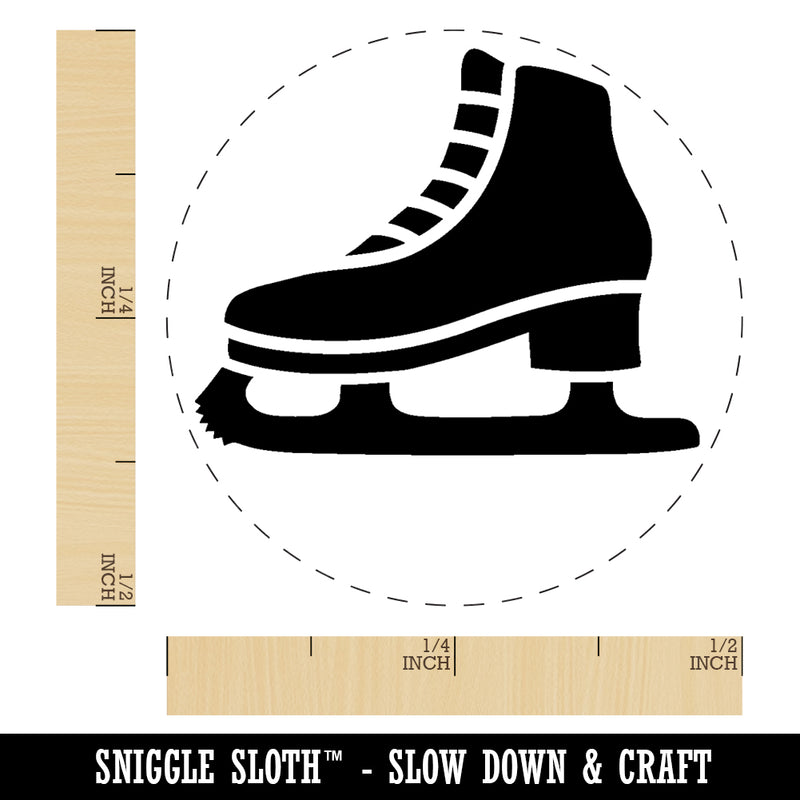 Ice Skate Skating Winter Sport Rubber Stamp for Stamping Crafting Planners