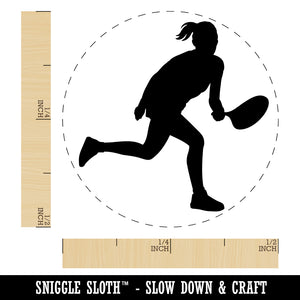 Woman Tennis Player Sports Rubber Stamp for Stamping Crafting Planners