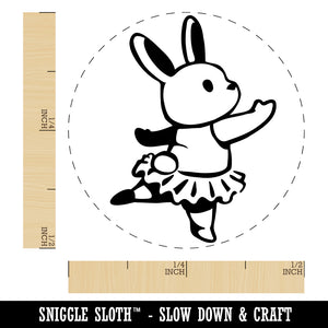 Ballerina Bunny Rabbit In Tutu Rubber Stamp for Stamping Crafting Planners