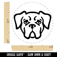 Boxer Dog Head Rubber Stamp for Stamping Crafting Planners